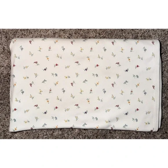 Vintage Baby Gap Blanket Reindeer Flowers Berries 1999 *READ* - Picture 1 of 7